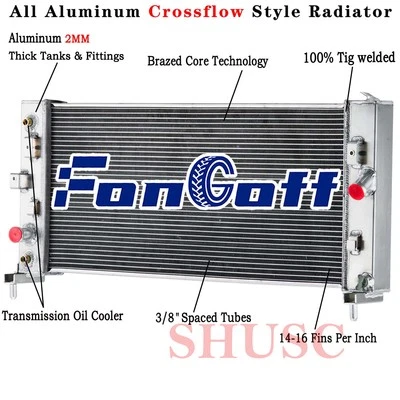 2 Row Radiator For 2006-2011 Chevy Impala / 2008-2011 Buick Allure LaCrosse US - Image 1 of 4