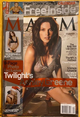 ASHLEY GREENE maxim TWILIGHT + calendar 2010 NFL CHEERLEADERS girl lingerie SEAL - Image 1 of 2
