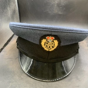 Original British RAF Royal Air Force Peaked Cap & Badge - Size 55 - Picture 1 of 11