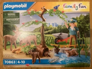 Playmobil Set 70863 Wildtiere Rehe Otter Familie Spaß leicht unvollkommen Karton - Bild 1 von 3