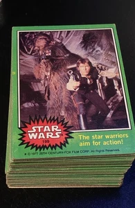 1977 Topps Star Wars Green Series 4 #199-264 COMPLETE SET OF 66 CARDS 11 Sticker - Bild 1 von 13