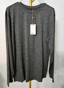 Camiseta Henley Manga Larga Quince Flowknit Breeze Performance, Gris Talla L - Imagen 1 de 7