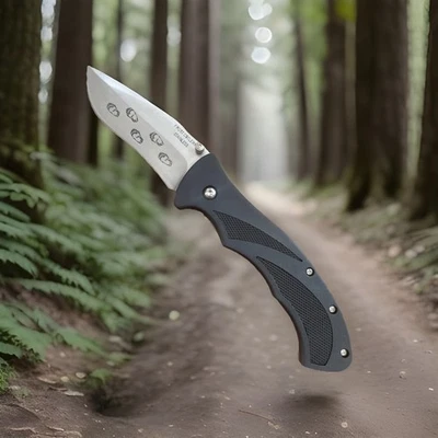 The Tracker Folding Linerlock Stainless Steel Pocket Knife with Nylon Sheath  - Image 1 of 2