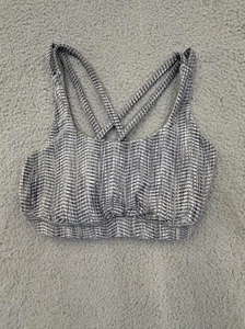 Lululemon Energy Sports Bra Womens 8 Power Luxtreme Arrow Jacquard Strappy Back - Picture 1 of 8