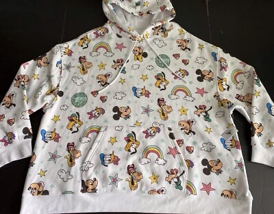 Disney Parks Retro Hoodie Mickey Minnie Mouse Donald Daisy Horace Clarabelle 1X - Image 1 of 4