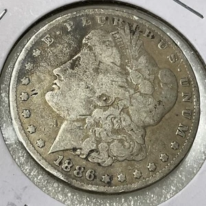 1886 -P Morgan Silver Dollar - 90% Silver Coin - Picture 1 of 12