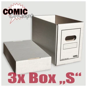 Comic Concept 3x Comic Box (kurz) mit Deckel stapelbar Karton NEU - Bild 1 von 1