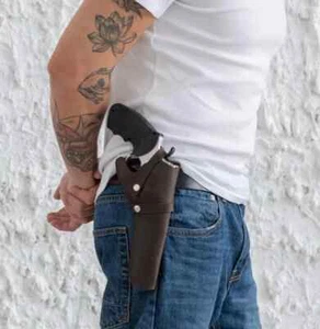 Leder Cross Draw Single Action Revolver Holster für Waffenmodell - Bild 1 von 10