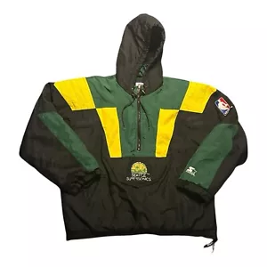 Vintage Starter Seattle Supersonics Pullover Hooded Jacket Size L Large - Picture 1 of 6