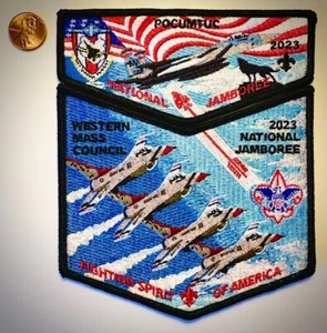 OA 83 POCUMTUC LODGE BSA WESTERN MASSACHUSETTS 2023 JAMBOREE 2-PATCH AIR FORCE - Picture 1 of 3