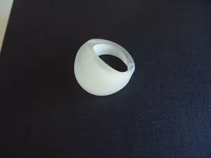 Murano Glass Ring Original MURANOGLAS Milk Glass Matt Jewelry Handmade Ø19.5 New - Picture 1 of 7