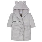 Personalised Embroidered Baby Robe Dressing Gown Hood Toddler Baby Gift Boy Girl