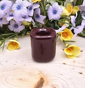 Brown Ceramic Chime Candle Holder: For .5 inch Diameter Candles, Ritual Spell - Picture 1 of 9