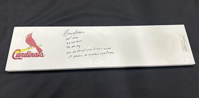 Bruce Sutter Stats Signed Authentic Schutt Cardinals Pitching Rubber JSA - Image 1 of 4