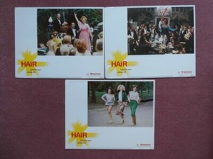 HAIR (1979) three lobby cards JOHN SAVAGE, TREAT WILLIAMS