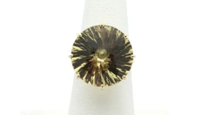 10k Yellow Gold YG Amazing Chunky Yellow Quartz Cocktail Ring Sz 7 6.7g #9959 - Picture 1 of 1