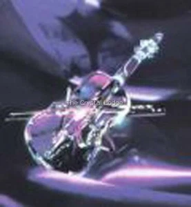 VIOLINO CRISTALLO SWAROVSKI CON ARCHETTO IN METALLO 203056 COME NUOVO IN SCATOLA RITIRATO RARO - Foto 1 di 4