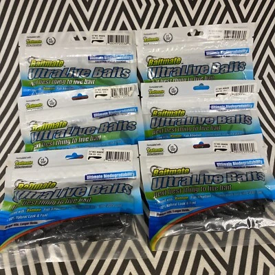 (6 Packs) Baitmate Ultralive Baits 3.5” Med Minnow Softbait - Gulp Powerbait Foto 1 de 3