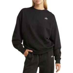 Pullover Alo Yoga Accolade cuello redondo negro S - Imagen 1 de 8