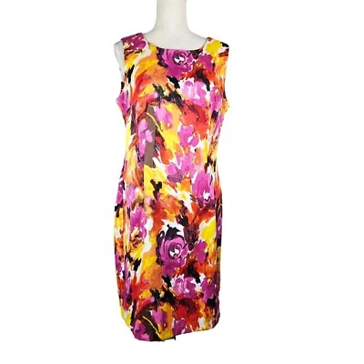 Ronni Nicole Floral Print Sleeveless Dress Women's 12 Elegant Work Church Career - Image 1 of 4