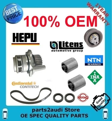 Kit de correa de distribución Audi A3 A4 TT Volkswagen EOS Jetta Passat 2,0 L - 7 piezas OEM 100 % Foto 1 de 4