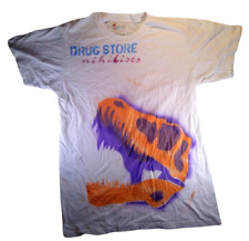 Drug Store Nihilists - Orange Dinosaur Skull Vintage Medium T-shirt (late '90s)