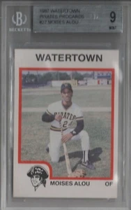 1987 WATERTOWN PIRATES PROCARDS #27 MOISES ALOU RC BGS 9.5 POP 6 (ONLY 2 9.5s) - Picture 1 of 2