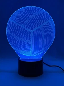 3D Volleyball Night Lamp. Used with Remote. - Picture 1 of 10