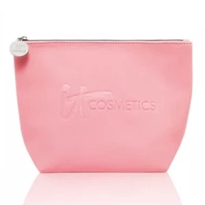 New It Cosmetics Makeup Bag Cosmetic Bag Makeup Pouch Pink  - Picture 1 of 4