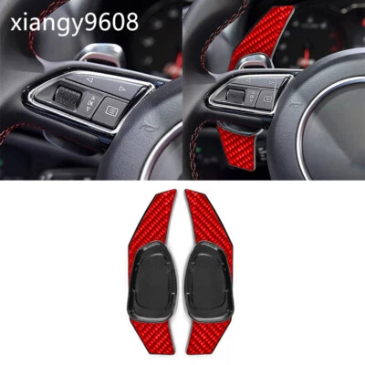 ABS/Red Carbon Steering Wheel Shifter Paddle For Audi RS3 RS7 22-23 RS4 RS5 20+ - Image 1 of 4
