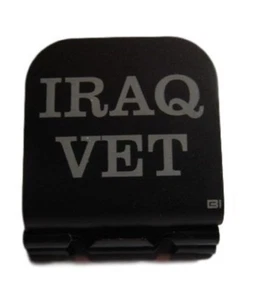 Iraq Vet Laser Etched Aluminum Hat Clip Brim-it - Picture 1 of 9