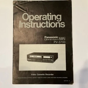 Panasonic VHS PV-3700 Operating Instructions Video Cassette Recorder - Picture 1 of 4