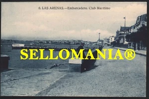 POSTAL AÑOS 1920 LAS ARENAS EMBARCADERO CLUB MARITIMO VIZCAYA GRAFOS TCP00131 - Imagen 1 de 1
