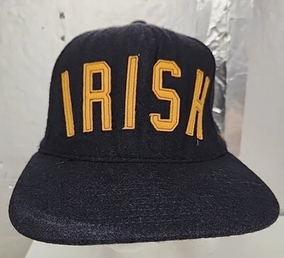 Notre Dame Logo Mens Blue Wool Felt Strapback Zephyr Hat - Image 1 of 4