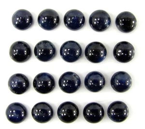 38.60 Ct Natural Blue Sapphire Loose Gemstone 7 mm Cabochon 20 Pcs Lot - 2843 - Picture 1 of 2