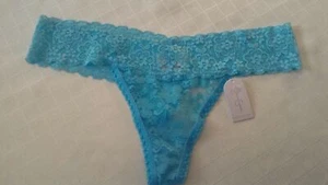 Thong Panties LACE  Womens  Jessica Simpson  (SIZE S or M)  AQUA - Picture 1 of 2