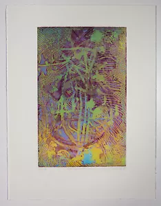 Aki Roland: Farbradierung "Composition " 5/10 Ex. von 1967 - Bild 1 von 6