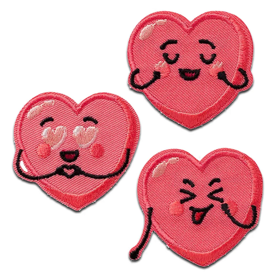 MONO-QUICK GMBH Create Herzen - Aufnäher, Bügelbild, Aufbügler, Größe: 4 x 4,4 cm