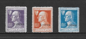 ERITREA SCOTT 102 - 104 MH SET - 1927 VOLTA ISSUE - Picture 1 of 2