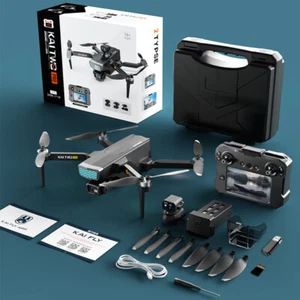 GPS Return Three Axis Gimbal 5.6" Remote Control Screen EIS HD Camera Drone - Picture 1 of 15