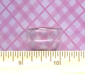 Cuenco de vidrio transparente tamaño miniatura casa de muñecas escala 1:12 - Imagen 1 de 2