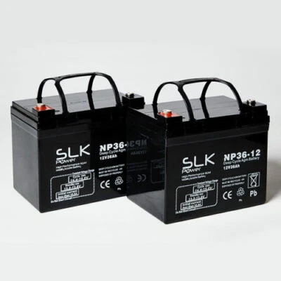 2 x 12V 36AH SLK POWER MOBILITY SCOOTER AKKUS (UPGRADE 30AH 32 33AH 34 35AH)