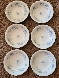 Johann Haviland Blue Garland Bavaria Germany Set of 6 Dessert Bowls 5-1/8" - Picture 1 of 4