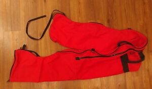 Ski Travel Carrying Duffel Tote Bag LANDS END canvas SUMMIT Snowboard Red 86" 