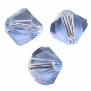 5 Vintage Kreiselperlen 7mm aus Swarovski Kristall - LIGHT SAPPHIRE - Bild 1 von 1