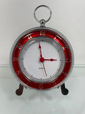 Vtg 80s Quartz Large Pocket Watch Desktop/Shelf Unique Clock With Stand Works! - Image 1 of 4