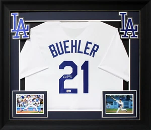 Walker Buehler Authentic Signed White Pro Style Framed Jersey BAS Witnessed - Picture 1 of 1