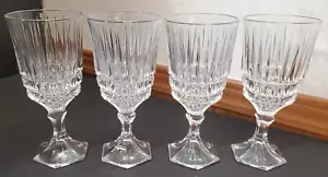 Set 4 calici in cristallo per acqua/vino - bellissimo dettaglio - altezza 7,25" - Foto 1 di 15