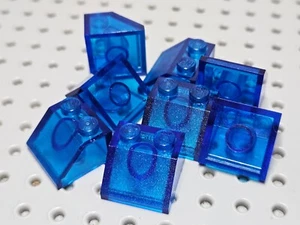 Lego Pendiente 45° 2x2 [3039] Trans Azul x8 - Imagen 1 de 12