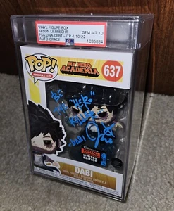 PSA Grade 10 Dabi 637 My Hero Academia Funko 2019 NYCC Signed By Jason Liebrecht - Picture 1 of 9